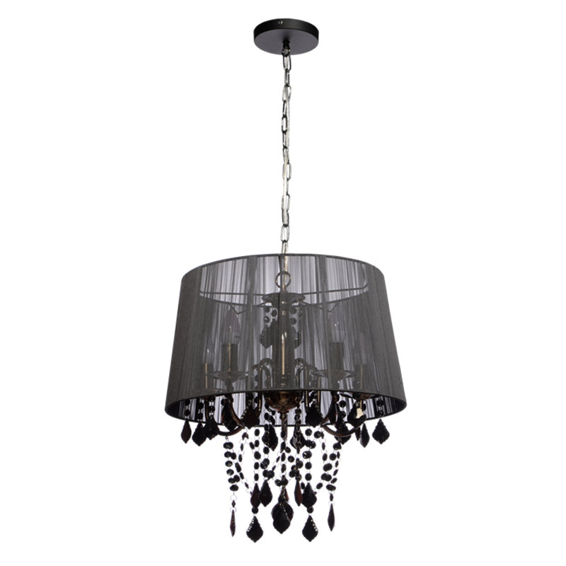 Keiran 3 - Light Drum Chandelier, Black