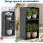 Boîte à fleurs de 15 po x 15 po x 30 po en métal avec séparateur réglable et cadre double couche, pot de fleurs d'extérieur robuste pour porche de patio