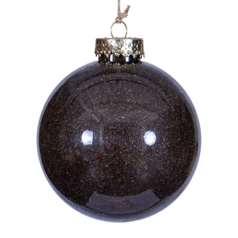 Ornement boule sans motif The Holiday Aisle®, Chocolat
