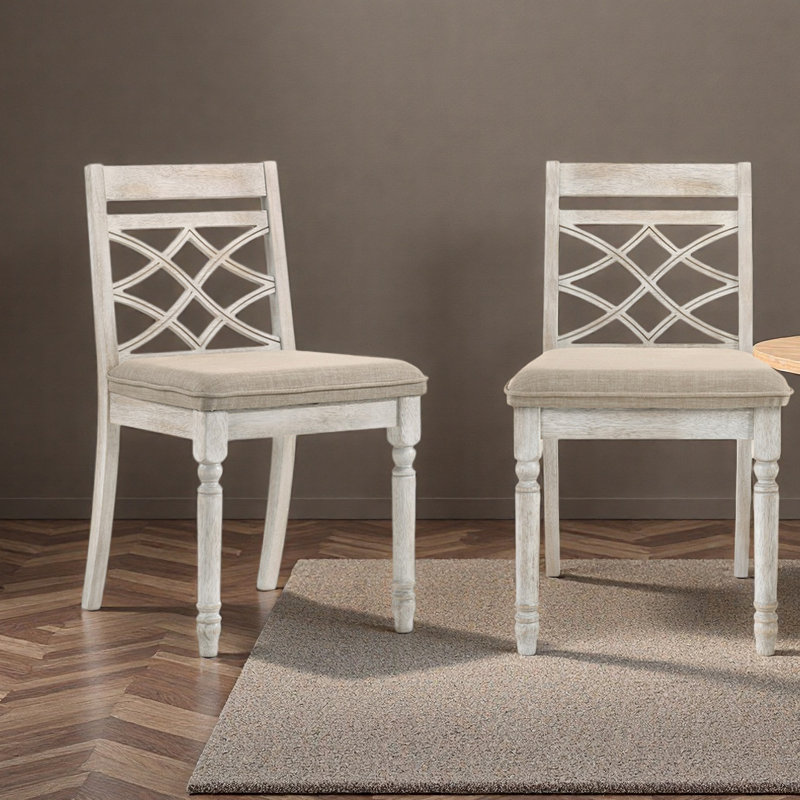 Ensemble de 2 chaises contemporaines l 19 po en tissu avec coussin