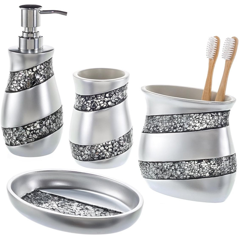 Ensemble d'accessoires de salle de bain 4 pièces