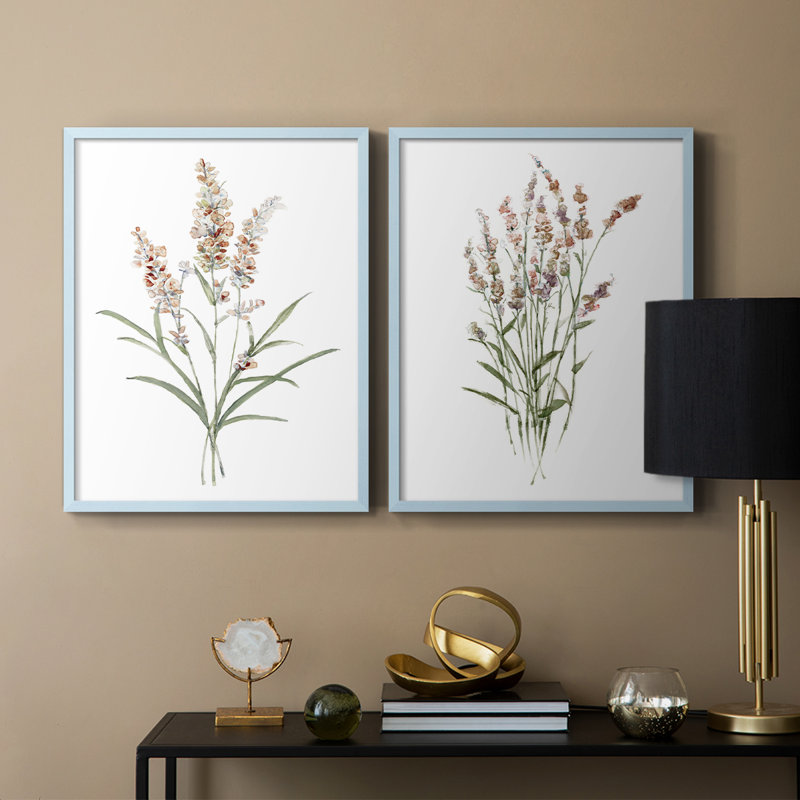 Reproduction encadrée Dicat Botanical I-Premium - prête à être accrochée - aucun clou requis - aucun clou requis, Bleu