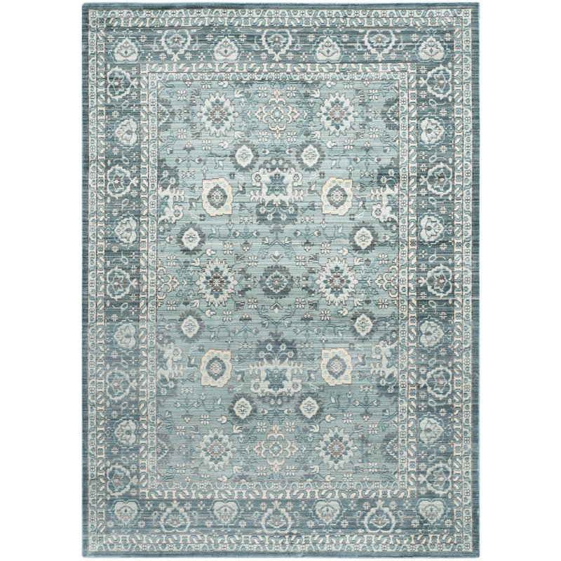 Tapis bleu / ivoire Chantae, Rectangle 4 pi x 6 pi