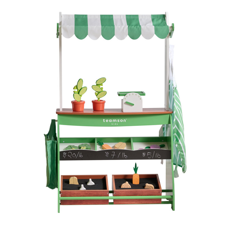 Support de jeu pour enfants avec 12 légumes coupants et accessoires interactifs Teamson Kids