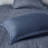 Luxurious 7-piece Seersucker Comforter Set - Navy King