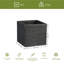 HORTICO Ribbed Light Concrete Square Planter-39265464-39265468