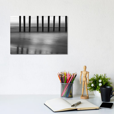 Close-Up Of Water At Huntington Beach Pier, California, USA - Wrapped Canvas Print