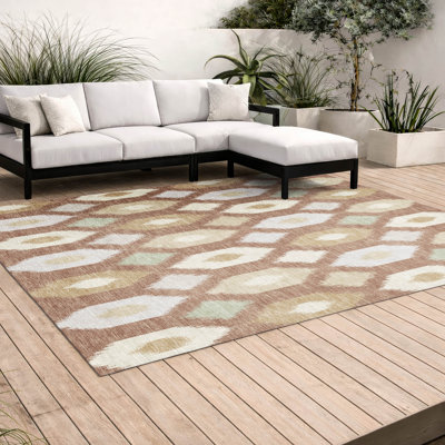 Tapis moderne Ceajay ACN3108 lavable à la machine pour intérieur et extérieur
