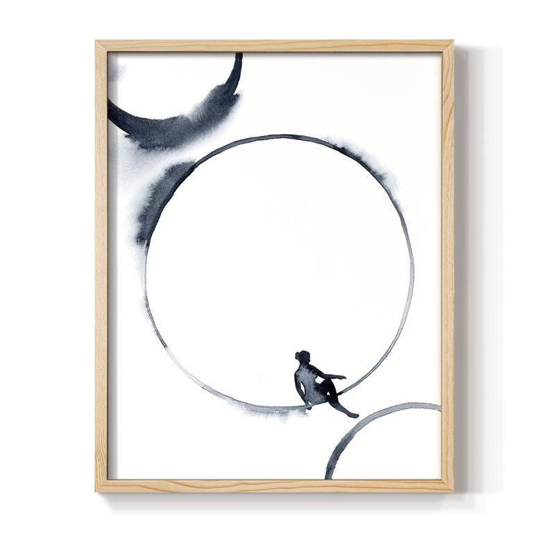 «Woman in the Moon I», reproduction encadrée - bois massif, H 30 po x l 24 po