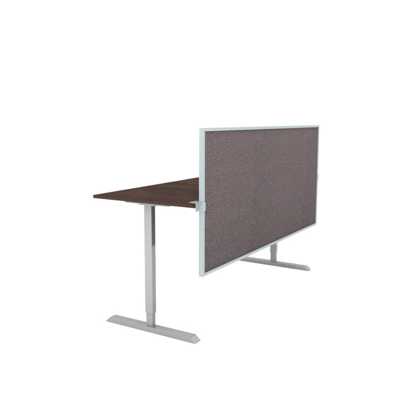 Panneau d'intimité acoustique fixé au bureau, Zéro, En aluminium, H 18 po x l 30 po x p 0,63 po