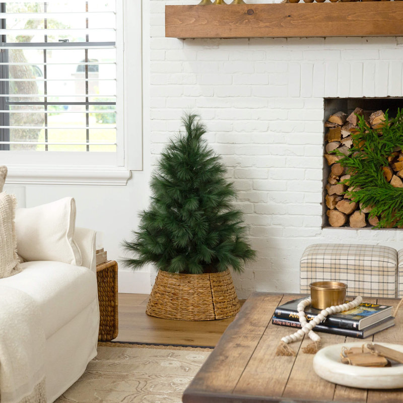 Arbre de Noël artificiel vert Pampas, H 4 po x l 28 po x P 14 po