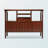 Eure 3-Cabinet With Doors Walnut Finish Buffet Cabinet, 33.84" H X 45.82" W X 15.81" D