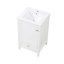 Meuble-lavabo de 20 po avec lavabo, armoire de salle de bain avec porte à fermeture douce, support de rangement et tiroir