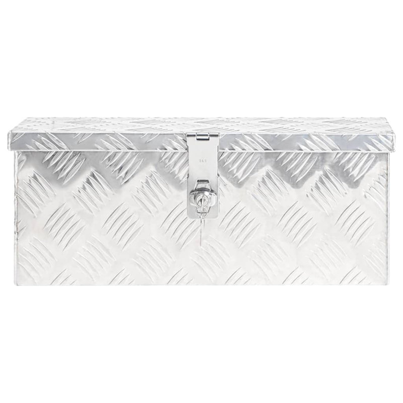 VidaXL Decorative Bin, 20.5cm H x 50cm W x 15cm D, Silver