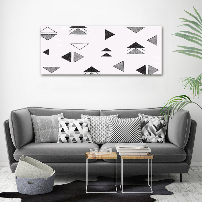 Triangles Background - Wrapped Canvas Print