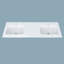 Dessus de meuble-lavabo double 60 "à surface solide en blanc avec lavabo