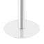 Petite table de salle à manger 23,6 po en faux marbre avec base en piédestal et bordure en acier inoxydable, table d'appoint UV ultrabrillante pour 2 personnes, salon de cuisine.-1002093193