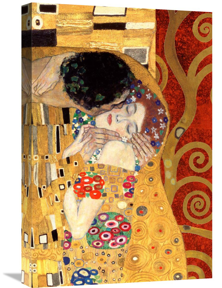 Vault W Artwork 'The Kiss Gold (Centre)' by Gustav Klimt Painting Print ...