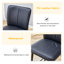 Ensemble de 2 tabourets de bar noirs modernes - Chaises à hauteur de comptoir en cuir synthétique avec pieds et repose-pieds en métal pour îlot de cuisine, salle à manger et bar personnel-1175338159-1175338158