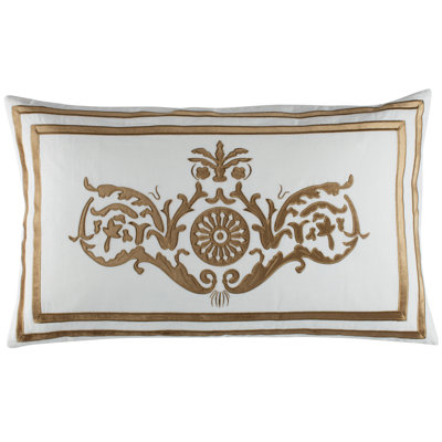 Paris Appliqued Feather Linen Throw Pillow