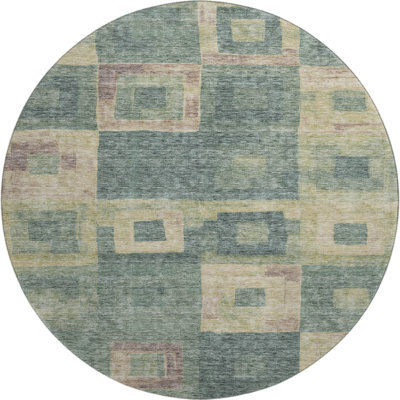 Premium Machine Washable Ducote AMF1142 Geometric Rug