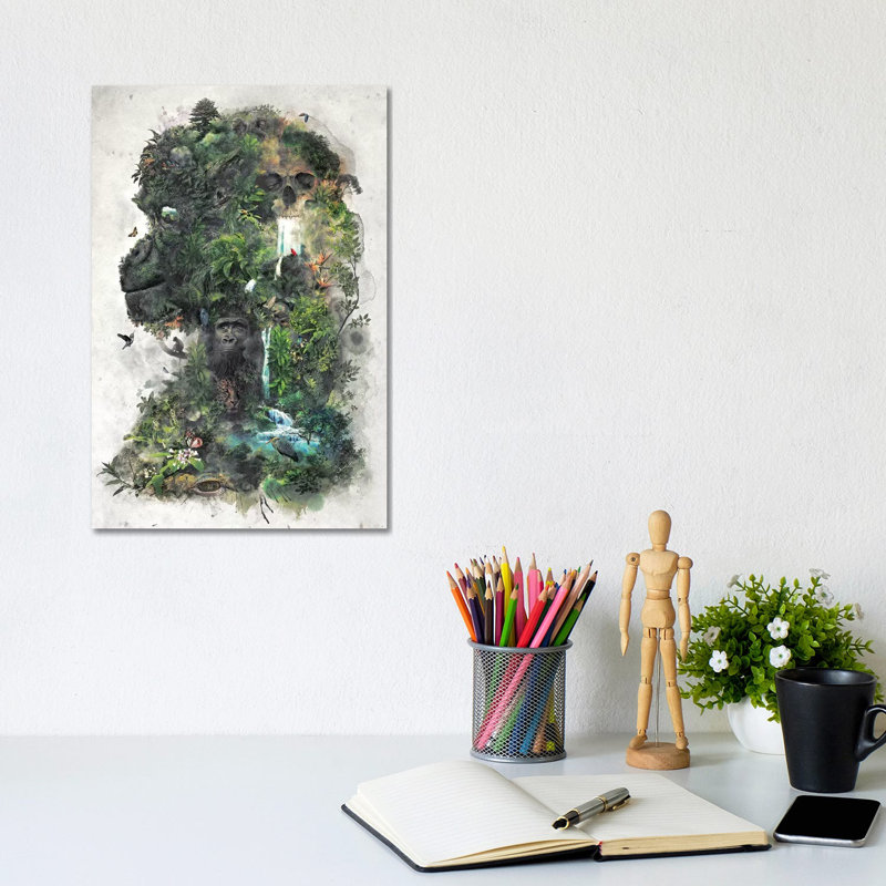 Surreal Gorilla by Barrett Biggers - Wrapped Canvas Print, 20.32 cm H x 30.48 cm W