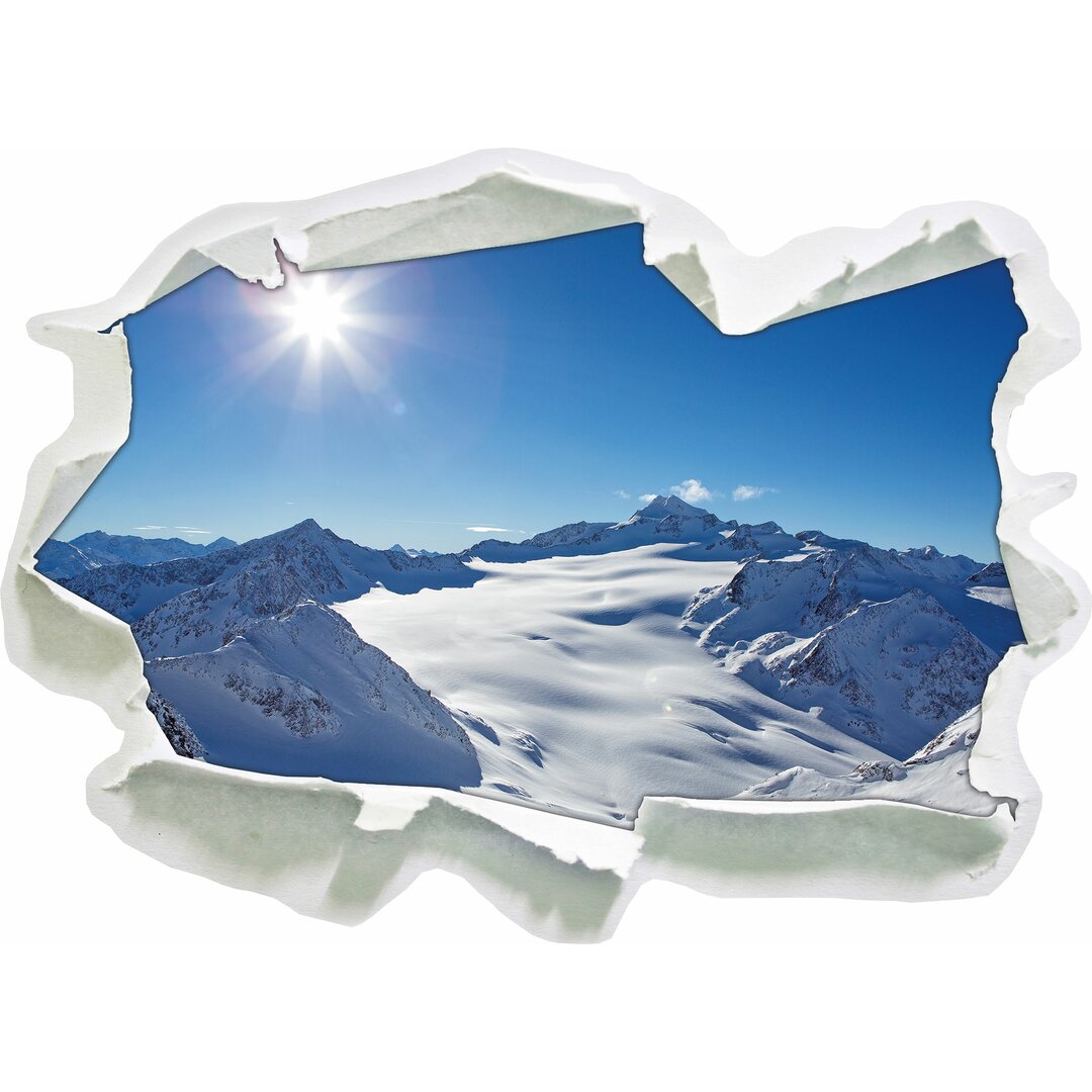 Wandtattoo Winterlandschaft Schnee Sonnenschein Wald