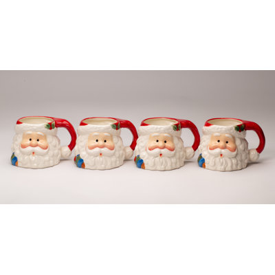 Ensemble de 4 tasses de père Noël