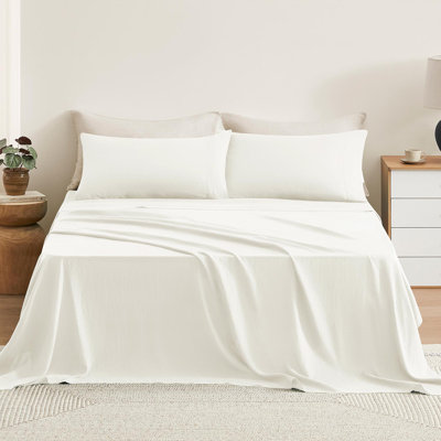 TOSMO 100% Linen Sheet Set