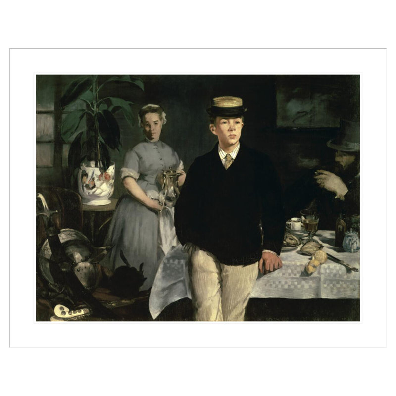 «Luncheon in the Studio» par Edward Manet, impression giclée encadrée, H 33,37 po x l 41,5 po