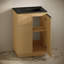 Meuble-lavabo autoportant 24 po St. Tropez en chêne vert avec comptoir à 3 trous-108958686-108958685-108958692