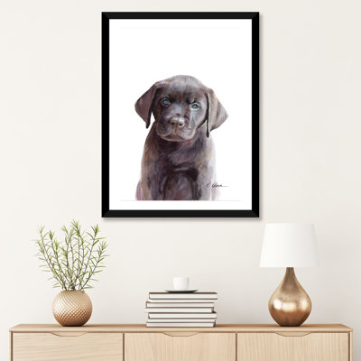 " Chocolate Lab Puppy " by Watercolor Luv