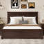 Lit de taille KING avec tête et pied de lit hauts, lit en bois de pin avec cadre de lit renforcé-1662477758
