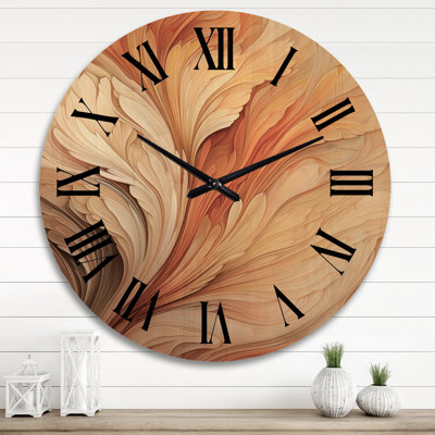 Horloge murale en bois massif Mirdash