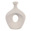 Vase de table ovale moderne en céramique Kato, design ajouré, idéal pour la décoration intérieure - Vase sculptural moderne et haut, parfait comme centre de table pour la salle à manger ou le bureau - Or-209521554-243202210