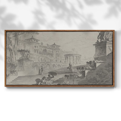 Série abstraite-cmxxxi - Toile tendue avec châssis encadré - Prêt à être accroché
