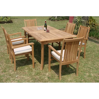 Mallorca Outdoor 13 - Piece Teak Dining Set