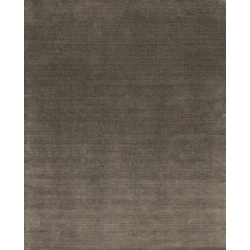 Sincerity Wool Area Rug in Gray, Rectangle 5' x 7'