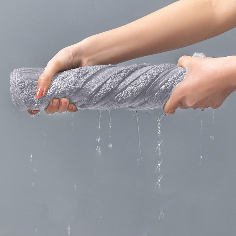 Serviette de toilette épaisse et douce pour la salle de bain, serviette en polyester à séchage rapide pour la maison et les cadeaux, gris 29,1 x 13,3 po