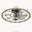 Ventilateur de plafond industriel de style ferme avec cage, télécommande, 6 vitesses et éclairage DEL 3 couleurs-136070041