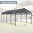 Heavy Duty Carport Garage Canopy With Galvanized Steel Roof-109707150