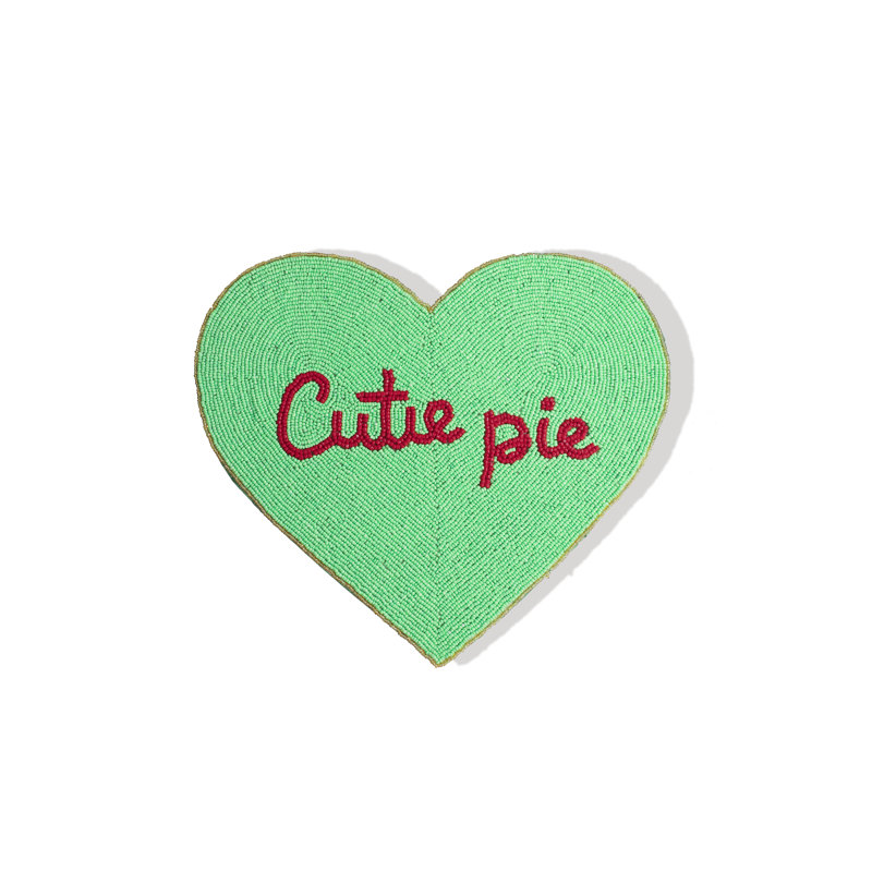 "Cutie Pie" Beaded Heart Placemat