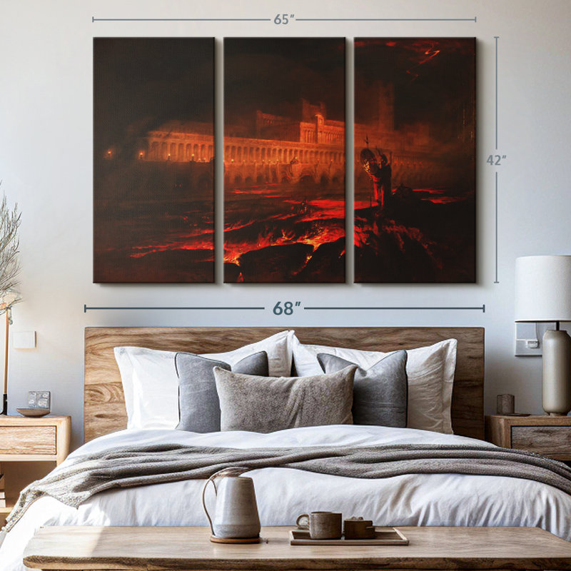 "Le Pandemonium" sur toile, H 42 po x l 65 po