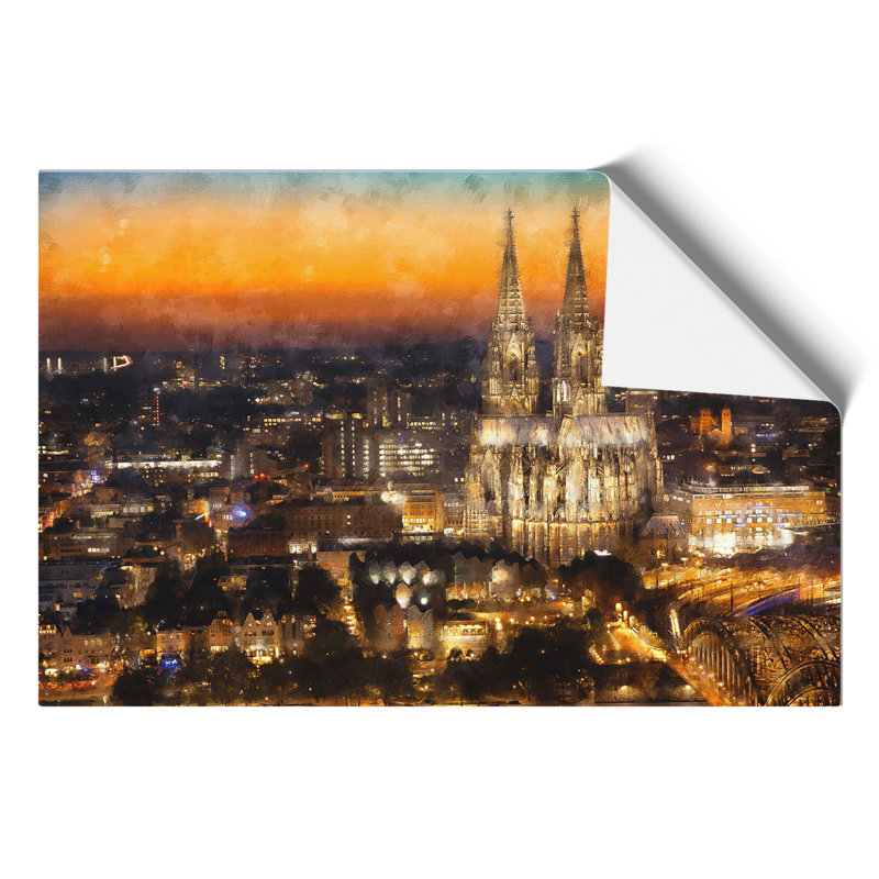 The Cologne Cathedral Painting - Frameless Print, 30cm H x 42cm W x 0.1cm D