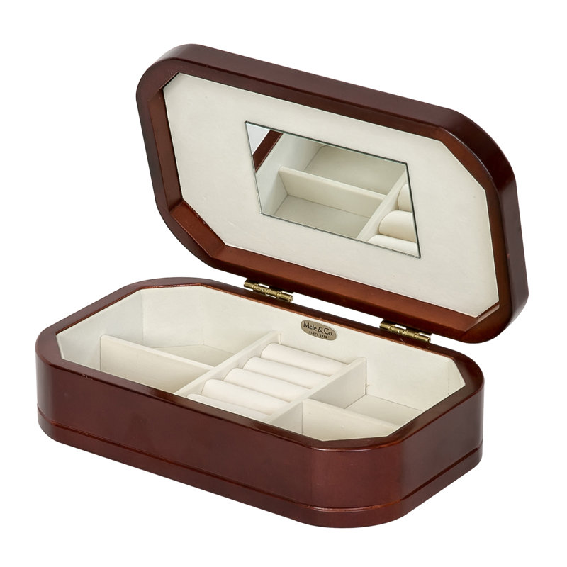 Wood Jewelry Box + Mirror