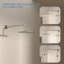 Pomme de douche à fixation murale de remplacement 16 pouces avec bras de douche à extension-103515717