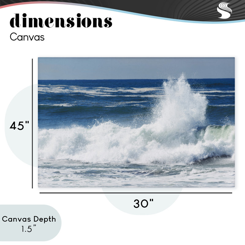 «Crashing Waves Splash», conception par JLM, H 30 po x l 45 po