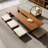 Brown Solid +Wood Rectangular Coffee Table