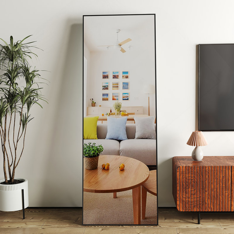 Miroir pleine grandeur en bois massif, miroir de garde-robe, porche de chambre à coucher, miroir décoratif, magasin de vêtements, grand miroir de plancher
