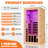 Indoor Infrared Sauna Room, 1260W/120V Canadian Hemlock Wood 1 Person Infrared saunas for Home with 7 Color Therapy Lamp, LCD Control Panel, Foot Heater, Dual Bluetooth Speakers, 32.3x32.3x66.1inch